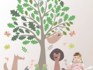Δάσος, Παιδικά, Αυτοκόλλητα τοίχου, 128 x 150 εκ.