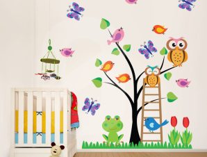 Αυτοκόλλητο τοίχου OWLS TREE