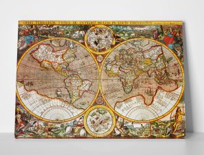 Πίνακας ANTIQUE WORLD MAP 1607
