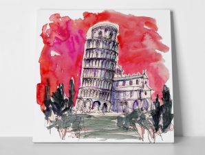 Πίνακας σε καμβά BEAUTIFUL ITALIAN TOWER