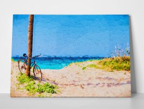 Πίνακας BICYCLE ON BEACH 2