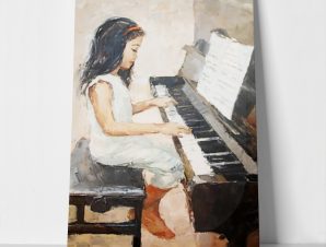 Πίνακας CUTE GIRL PLAYING PIANO