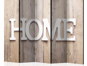 Διαχωριστικό με 5 τμήματα – Room divider – Home on wooden boards 225×172