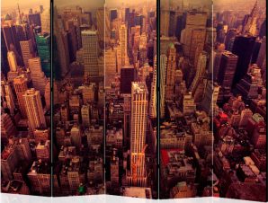 Διαχωριστικό με 5 τμήματα – Bird Eye View Of Manhattan, New York II [Room Dividers]