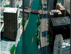 Διαχωριστικό με 3 τμήματα – Urban architecture of Chicago [Room Dividers]