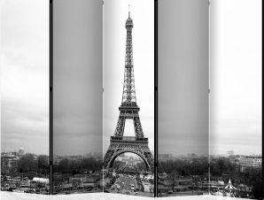 Διαχωριστικό με 5 τμήματα – Paris: black and white photography II [Room Dividers]