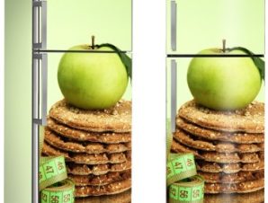 Γαλέτες και πράσινο μήλο, Φαγητό, Αυτοκόλλητα ψυγείου, 50 x 85 εκ.