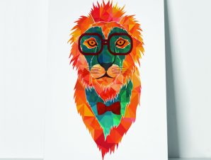 Πίνακας HIPSTER POLY LION