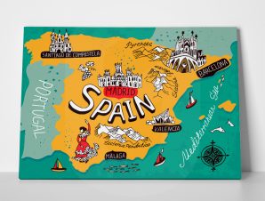 Πίνακας ILLUSTRATED MAP SPAIN