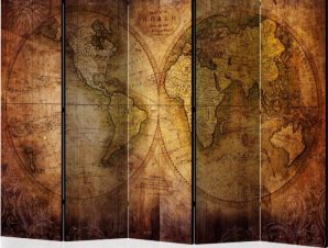 Διαχωριστικό με 5 τμήματα – World on old map II [Room Dividers]
