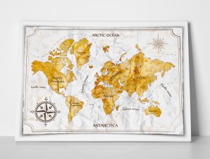 Πίνακας OLD ILLUSTRATED WORLD MAP