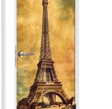 Πύργος του Άιφελ, Vintage, Αυτοκόλλητα πόρτας, 60 x 170 εκ.