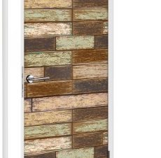 Οριζόντια επένδυση ξύλου, Φόντο – Τοίχοι, Αυτοκόλλητα πόρτας, 60 x 170 εκ.