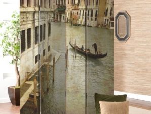 Καρτ ποστάλ από την Ιταλία. Μεγάλο Κανάλι. Βενετία, Vintage, Παραβάν, 80 x 180 εκ. [Δίφυλλο]