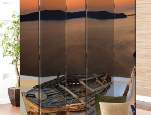 Ηλιοβασίλεμα στη Σαντορίνη, Ελλάδα – Διακοπές, Παραβάν, 80 x 180 εκ. [Δίφυλλο]
