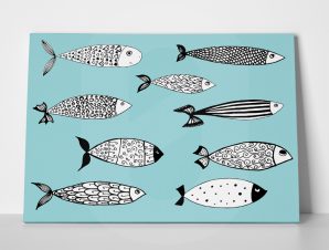 Πίνακας STYLIZED FISHES DESIGN