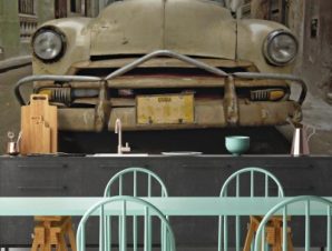 Εικόνα από ένα παλιό αυτοκίνητο, Τεχνολογία – 3D, Ταπετσαρίες Τοίχου, 100 x 100 εκ.