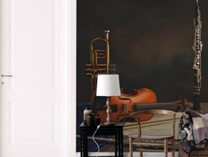Τρομπέτα, Βιολί, Διάφορα, Ταπετσαρίες Τοίχου, 100 x 100 εκ.