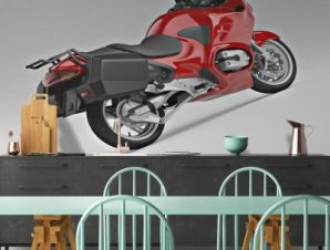Απόδοση 3D μιας μοτοσικλέτας, Τεχνολογία – 3D, Ταπετσαρίες Τοίχου, 100 x 100 εκ.