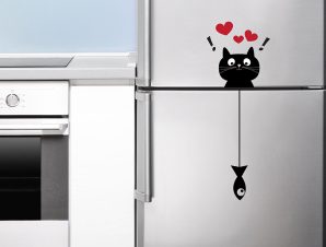 Αυτοκόλλητο Ψυγείου Ango Cat & Fish 59002