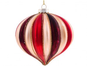 Χριστουγεννιάτικη Μπάλα Γυάλινη Brandani Κόκκινη Ballon10cm